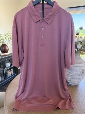 After Dark Men's Luxury Polo Shirt — Dusty Rose